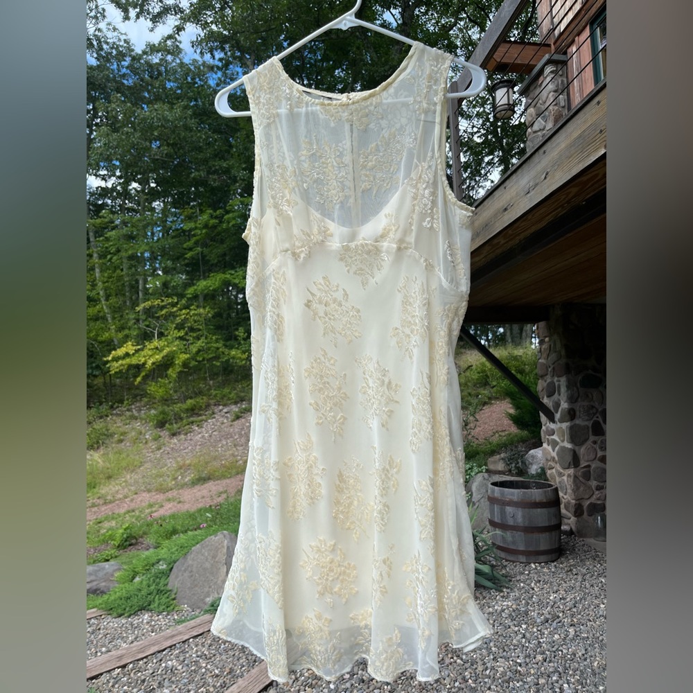 RARE vintage Betsey Johnson 90s velvet embroidered dress and slip